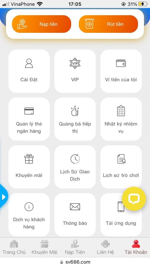 Chọn mục tải ứng dụng