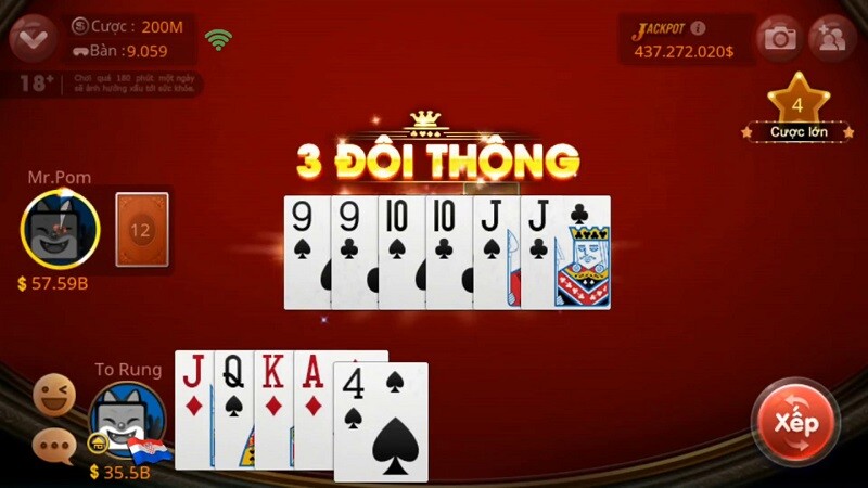 Tiến lên SV66 là trò chơi sử dụng bộ bài Tú gồm 52 lá